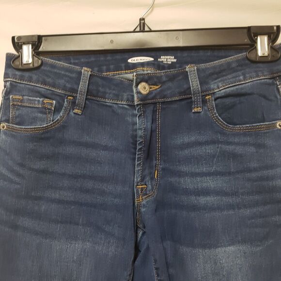 Old Navy Rockstar Super Skinny Low Rise Ankle Jeans Sz 4 L Pre Own Excellent - Picture 4 of 9